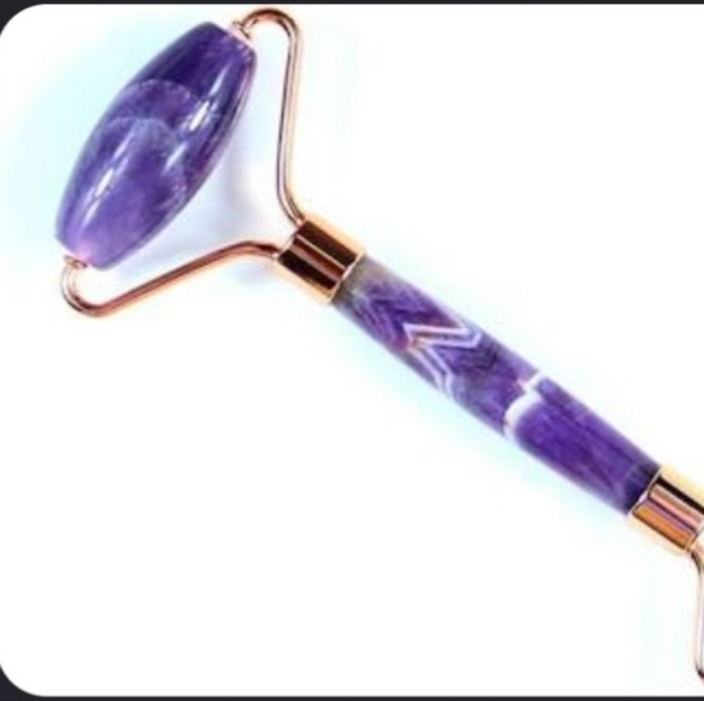 Purple Amethyst Facial Roller NIB